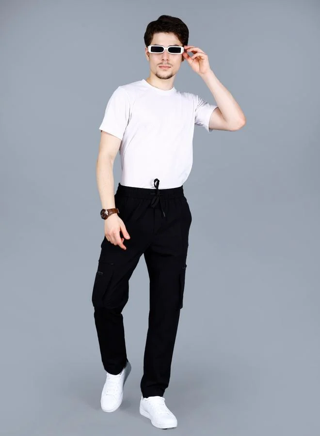 فورت كولينز بنطال رياضي رجالي سادة بنمط كارجو